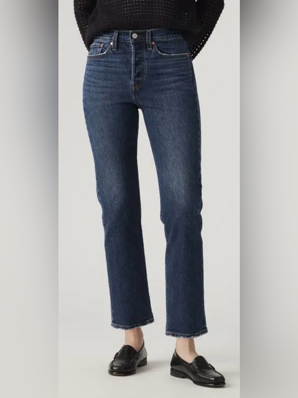Levi Wedgie Straight Dark Wash Jeans
